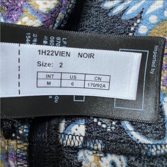 Ba&sh Vienne Black Floral Midi Dress Boho Wedding Guest US 6 - Picture 16 of 16